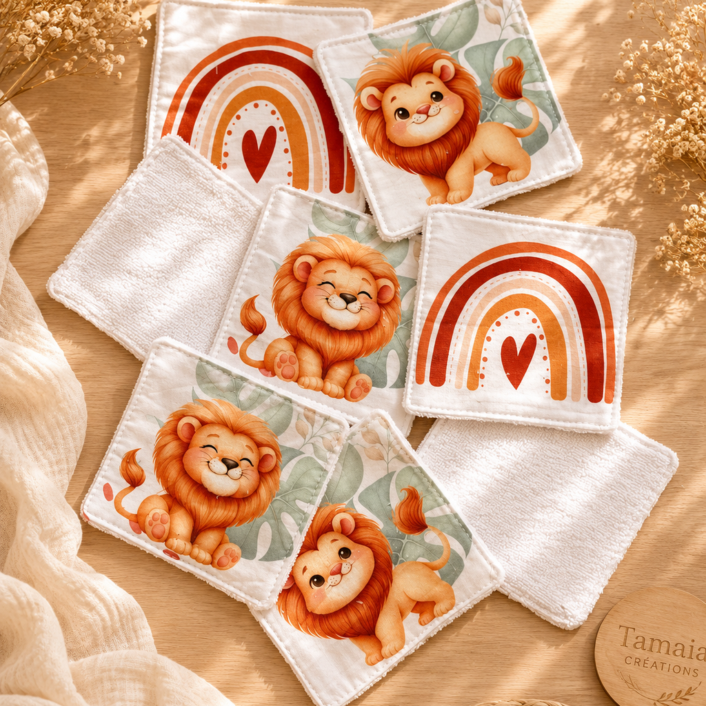 Cotons lavables en bambou - lot de 8