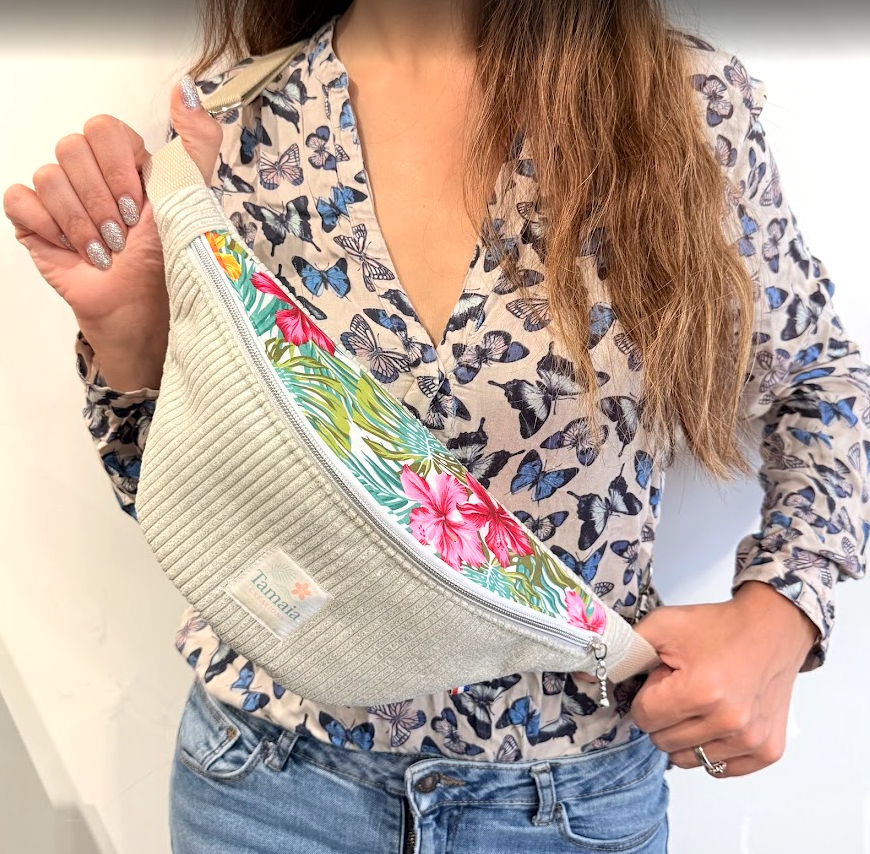 Sac Banane bi matières Perle du Pacifique