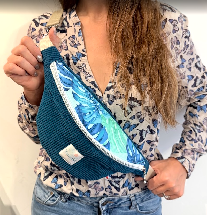 Sac Banane bi matières Perle du Pacifique