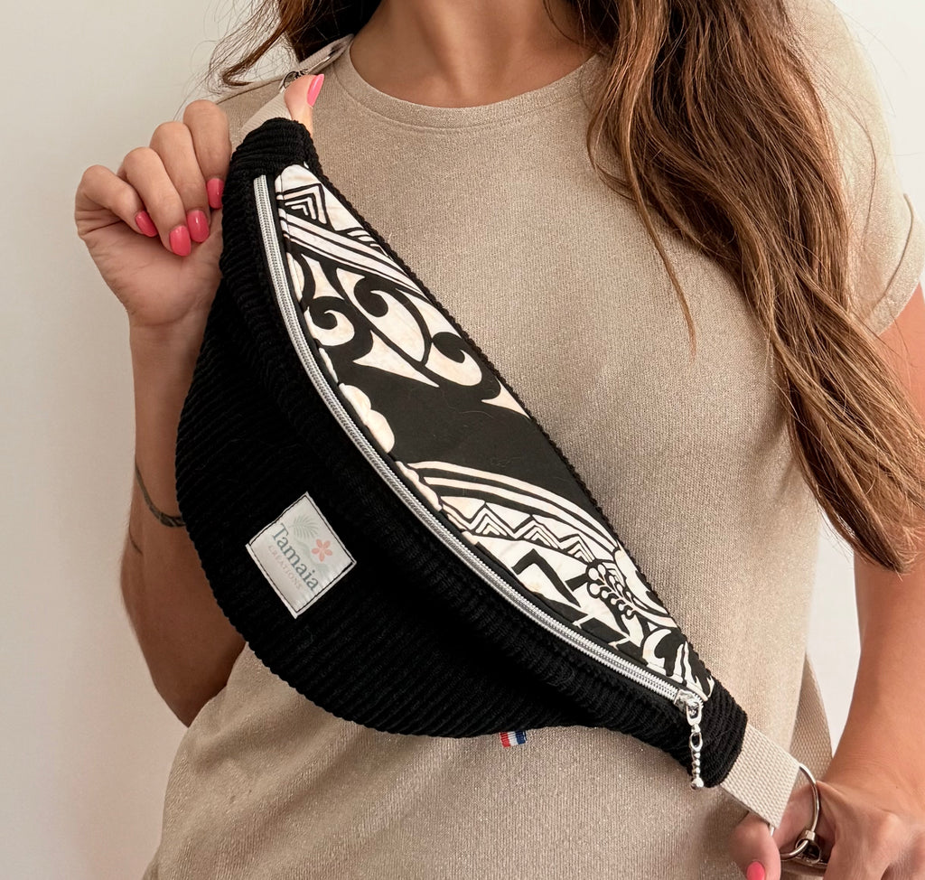 Sac Banane bi matières Perle du Pacifique
