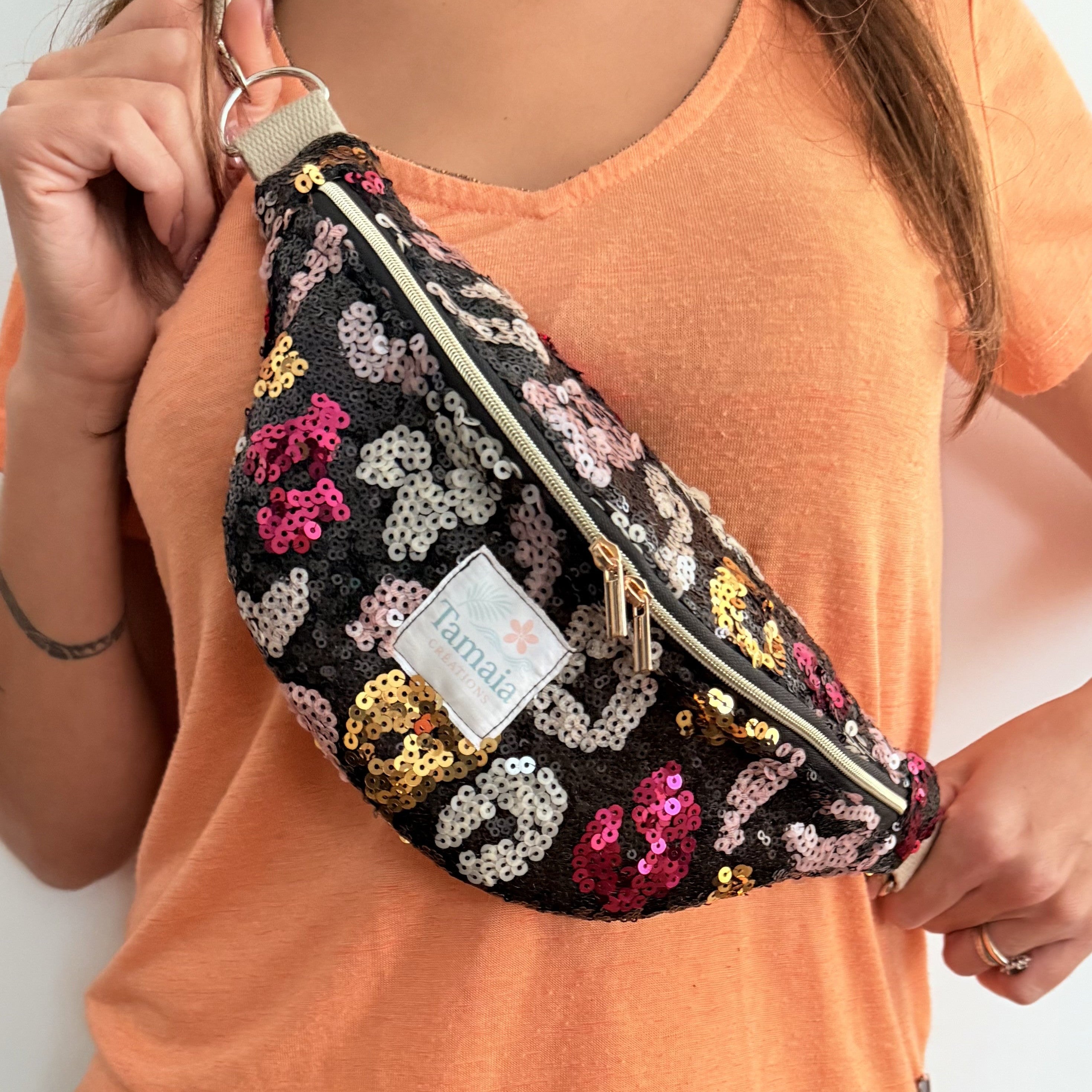 Sac banane pailleté - 100% personnalisable