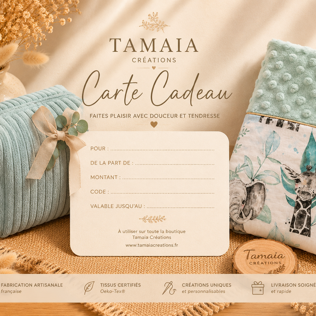 Carte cadeau Tamaia Créations